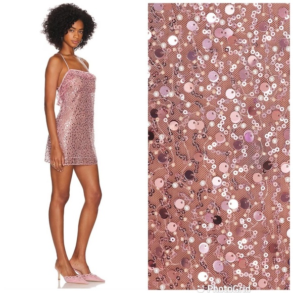 Revolve X Loba Raquel Mini Dress in Pastel Pink New With Tags! - Picture 2 of 8